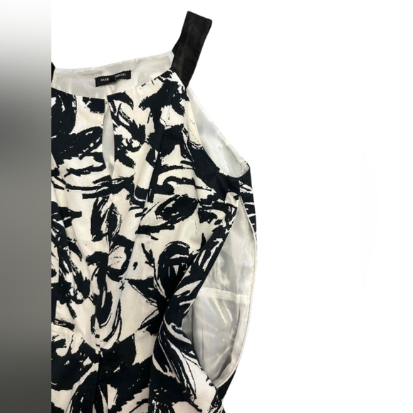Mario Serrani Dress Sleeveless Floral Black/White Size 8Women’s size 8EUC - Picture 6 of 10